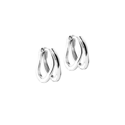 Billede af Aqua Dulce Sunella Simple Hoop Medium øreringe sølv