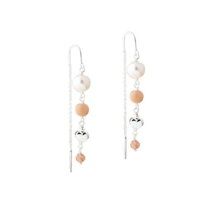 Billede af Aqua Dulce Karla Rose Earthread øreringe sølv m. fvp + sunstones
