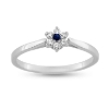 Billede af Ring roset safir 0,02 ct. + 6 brill. a 0,015 w/vs 14 kt. hvg.