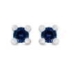 Billede af Ørestik safir, 4 grab. fatning, 2* 2,5 mm (ca. a 0,06 ct.) 925s
