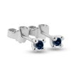 Billede af Ørestik safir, 4 grab. fatning, 2* 2,5 mm (ca. a 0,06 ct.) 925s