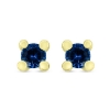 Billede af Ørestik safir, 4 grab. fatning, 2* 3,5 mm (ca. a 0,15 ct.) 14 kt. 