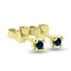 Billede af Ørestik safir, 4 grab. fatning, 2* 4,0 mm (ca. a 0,20 ct.) 14 kt. 