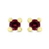 Billede af Ørestik rubin, 4 grab. fatning, 2* 3,0 mm. (ca. a 0,10 ct.) 14 kt. 