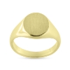 Billede af Herrering massiv m. oval plade 14*12 mm 8 kt