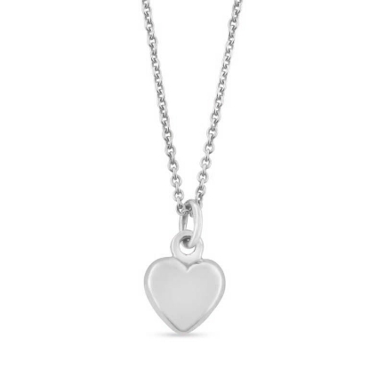 Billede af Vedhæng hjerte, massivt 14 kt. hvg.