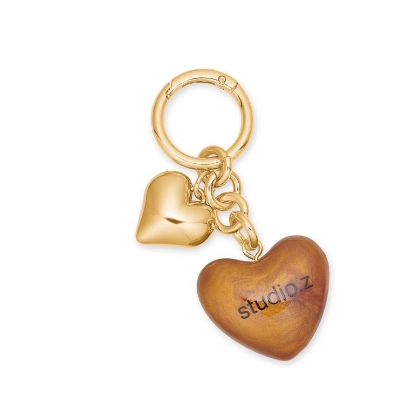 Billede af Studio Z Nøglering - Brun hjerte