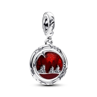 Billede af Pandora Stranger Things Selvlysende Upside Down charm sølv m. emalje