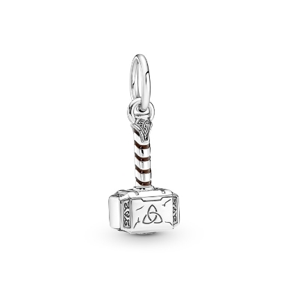 Billede af Pandora MARVEL Thors Hammer charm sølv m. emalje