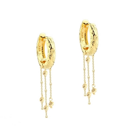 Billede af Aqua Dulce Darling Rock Hoops øreringe forgyldt sølv m. cz