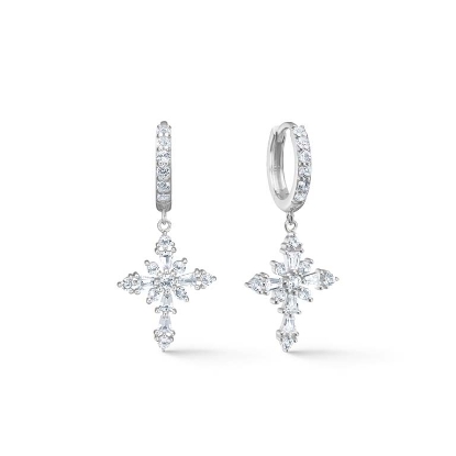 Billede af Mads Z "Celestial by Medina" øreringe sølv m. hvid topas