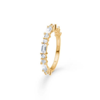 Billede af Mads Z "Celestial by Medina" ring 8 karat guld m. hvid topas (str. 50-60)