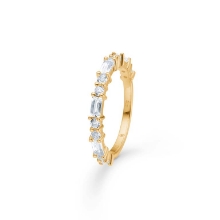 Billede af Mads Z "Celestial by Medina" ring 8 karat guld m. hvid topas (str. 54)