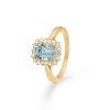 Billede af Mads Z "Aquarelle" ring 14 kt. guld m. 0,23 ct. brillant + aquamarin (str. 52)