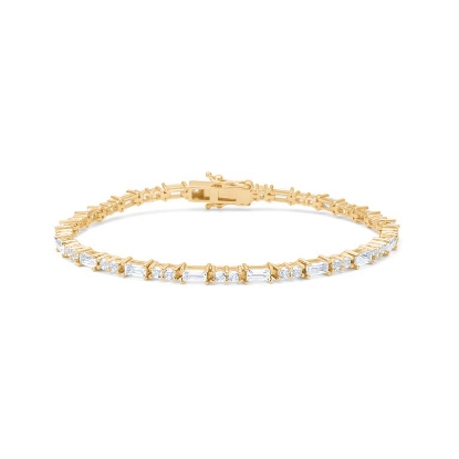 Billede af Mads Z "Celestial by Medina" armbånd 8 kt. guld m. hvid topas (18 cm)