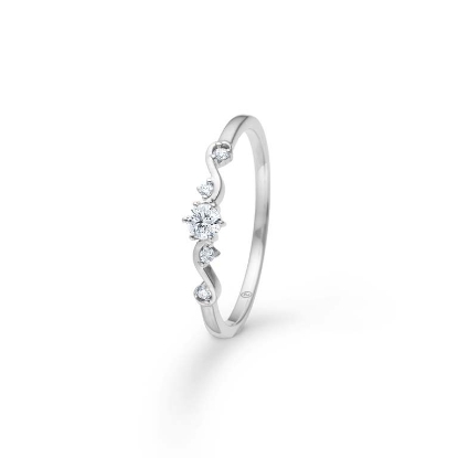 Billede af Mads Z "Isaline" ring sølv m. hvid topas (str. 50-60)