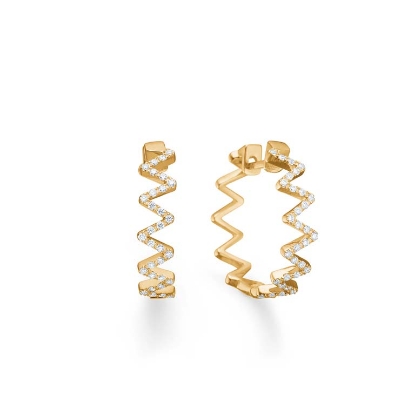 Billede af Mads Z "Vianna" øreringe 14 kt. guld m. 0,20 ct. brillanter