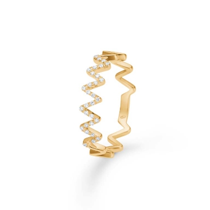 Billede af Mads Z "Vianna" ring 14 kt. guld m. 0,10 ct. brillanter (str. 50-60)
