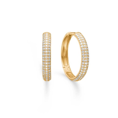 Billede af Mads Z "Lunette" øreringe 14 kt. guld m. 0,55 ct. brillanter
