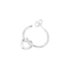Billede af Jane Kønig Tied Heart Hoop ørering sølv (1 stk.)