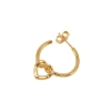 Billede af Jane Kønig Tied Heart Hoop ørering forgyldt sølv (1 stk.)