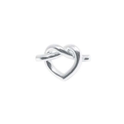 Billede af Jane Kønig Big Tied Heart Stud ørering sølv (1 stk.)