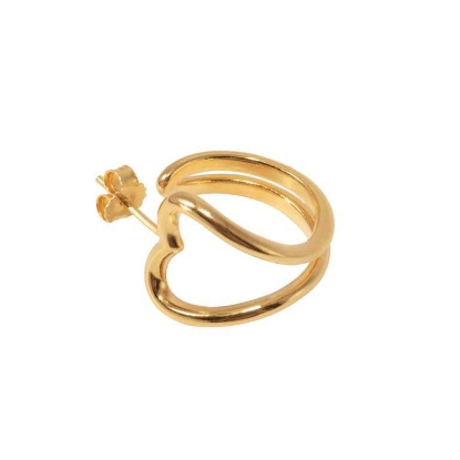 Billede af Jane Kønig Open Heart Hoop ørering forgyldt sølv (1 stk.)