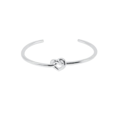 Billede af Jane Kønig Tied Heart armring sølv (str. M+L)