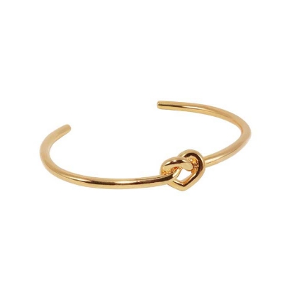 Billede af Jane Kønig Tied Heart armring forgyldt sølv (str. M+L)