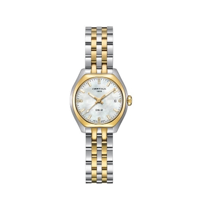 Billede af Certina DS-2 Lady Quartz dameur stål gulddoublé 10bar 28mm