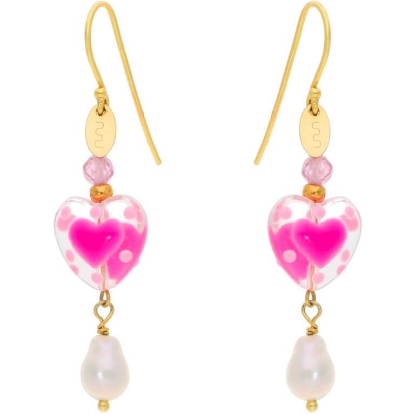 Billede af Nuni Copenhagen Rosalia øreringe forgyldt sølv m. perler