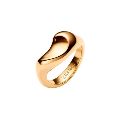 Billede af Maria Black 'Saddle' ring forgyldt sølv (str. 48-60)