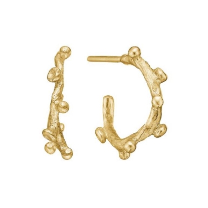 Billede af By Birdie Zenith Creol 12mm øreringe 14 karat guld
