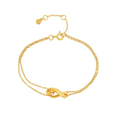 Billede af Hultquist Tiril armbånd forgyldt sølv m. fvp (16+3 cm)