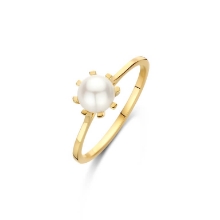 Billede af Spirit Icons Emily Pearl ring forgyldt sølv m. perle (str. 64)
