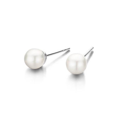 Billede af Spirit Icons Figaro Pearl Stud (6mm) øreringe sølv m. perle