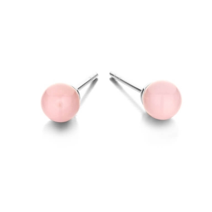 Billede af Spirit Icons Figaro Pink Stud (6mm) øreringe sølv m. lyserød cz