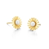 Billede af Spirit Icons Daisy Stud øreringe forgyldt sølv m. perle