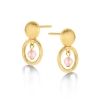 Billede af Spirit Icons Annika Pink Stud øreringe forgyldt sølv m. lyserød cz