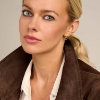 Billede af Spirit Icons Annika Green Stud øreringe forgyldt sølv m. grøn cz