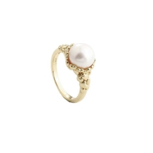 Billede af Aqua Dulce Karla Pearl ring forgyldt sølv m. fvp (str. 56)