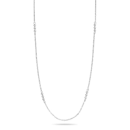 Billede af Spirit Icons Mala halskæde 14 karat hvidguld (45 cm)