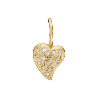 Billede af By Birdie Zenith Heart Pavé vedhæng 14 kt. guld m. 0,15 ct. diamanter