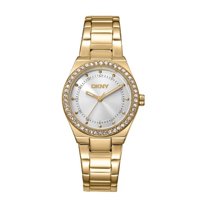 Billede af DKNY Evening dameur stål gulddoublé 5bar 30mm