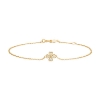 Billede af Mads Z "Petite Clover" armbånd 8 kt. guld m. cz (16+2 cm) 