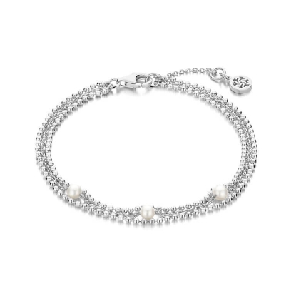 Billede af Spirit Icons Venus Pearl armbånd sølv m. perler (17-19 cm)