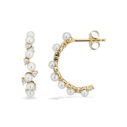 Billede af *Halvcreol fkp.+cubic zir. 8 kt.