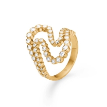 Billede af Mads Z "Mira" ring 14 karat guld m. 0,73 ct. W.SI brillanter (str. 50)