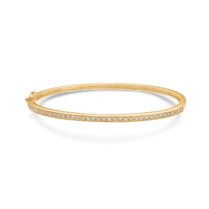 Billede af Mads Z "Poetry" armring 14 kt. guld m. 0,30 ct. brillanter (S-L)