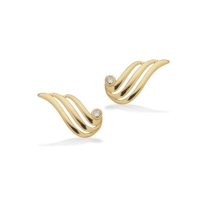 Billede af *Øreringe cubic zir. sølv fg.